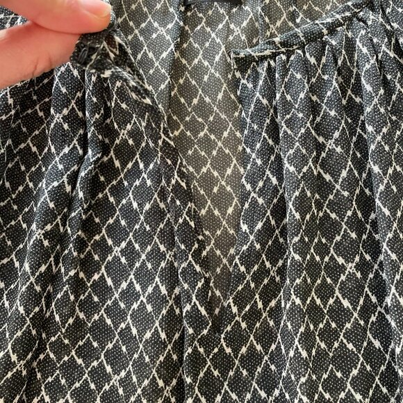 Isabel Marant Silk Printed Blouse - Geometric Grey & Off-White - Picture 5 of 11